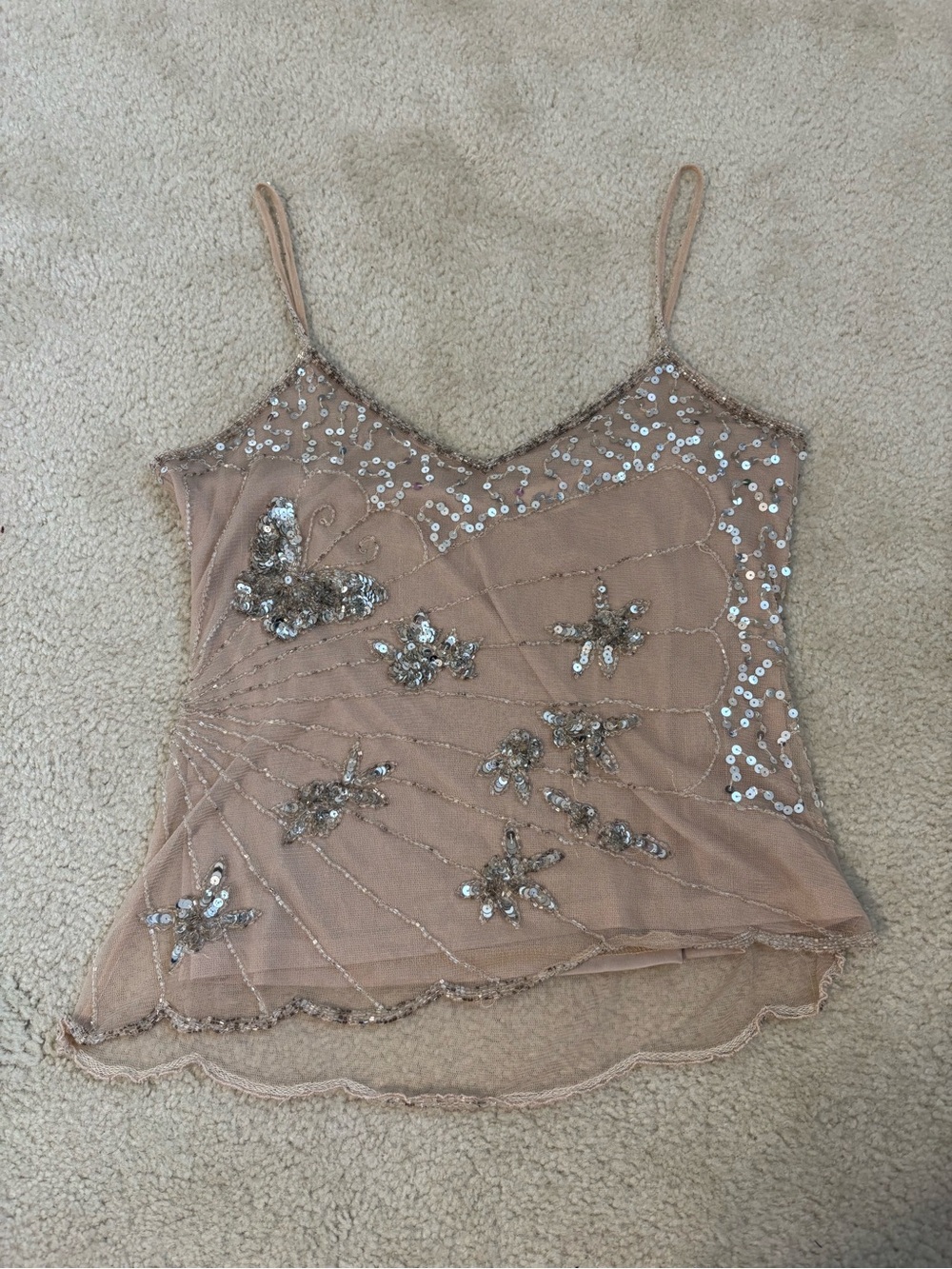 Y2K MKM Designs Beaded Butterfly Tank